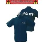 Polo bleu marine sérigraphié POLICE