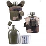 Gourde Miltec 1L + housse + quart