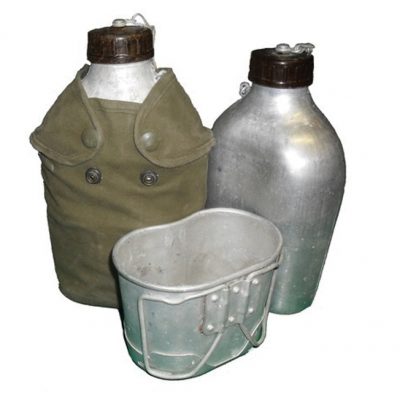 Gourde alu Armée Française + quart + housse