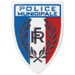 ÉCUSSON PLASTIQUE RF MONTÉ SUR VELCRO Grand modèle, Police Municipale